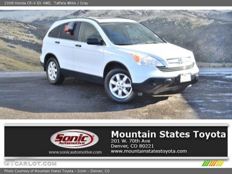 Taffeta White / Gray 2008 Honda CR-V EX 4WD