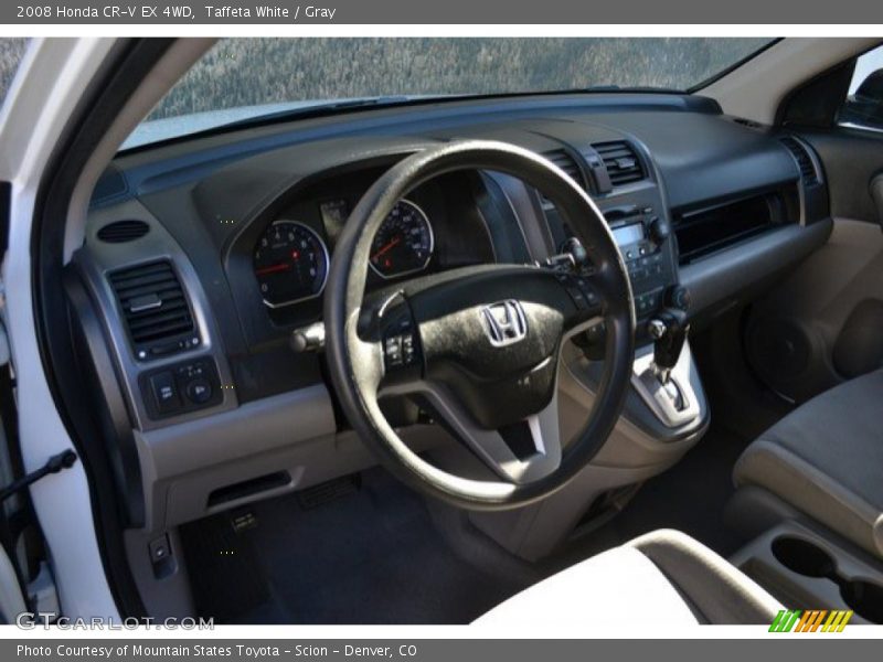 Taffeta White / Gray 2008 Honda CR-V EX 4WD