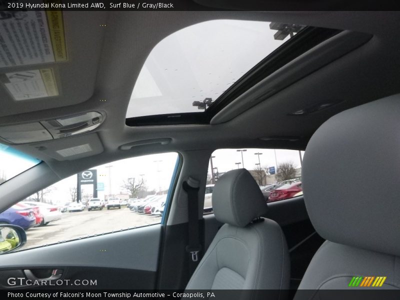 Surf Blue / Gray/Black 2019 Hyundai Kona Limited AWD