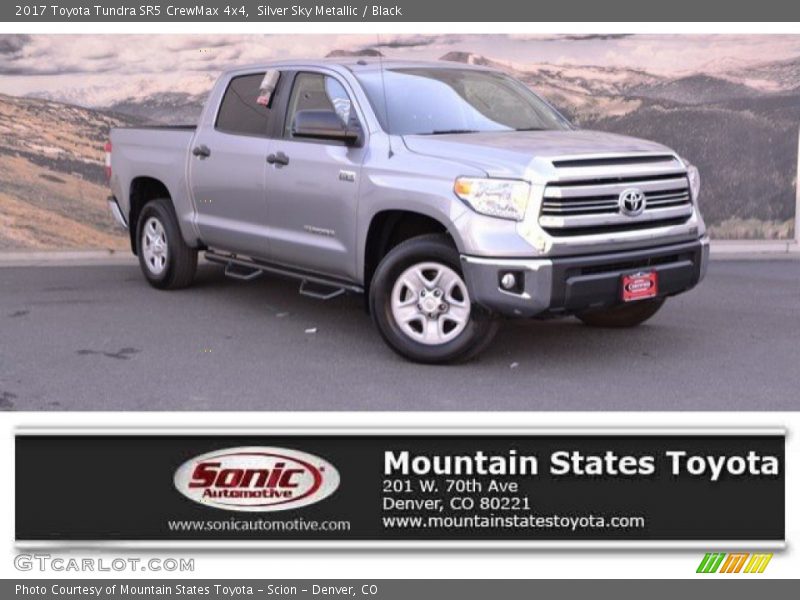 Silver Sky Metallic / Black 2017 Toyota Tundra SR5 CrewMax 4x4
