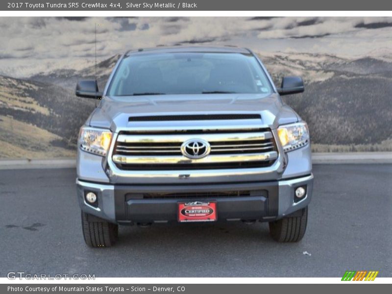 Silver Sky Metallic / Black 2017 Toyota Tundra SR5 CrewMax 4x4
