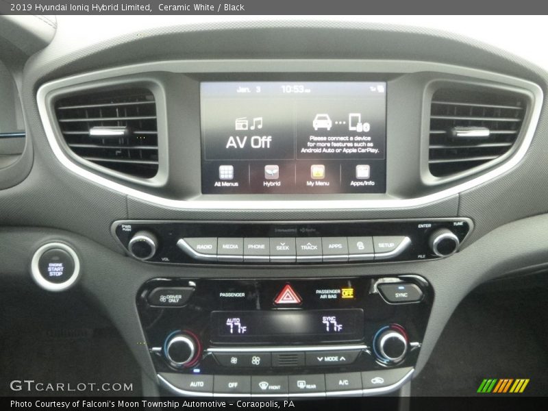 Ceramic White / Black 2019 Hyundai Ioniq Hybrid Limited