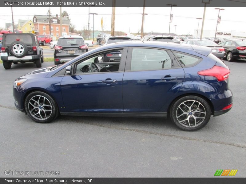 Kona Blue / Charcoal Black 2017 Ford Focus SEL Hatch