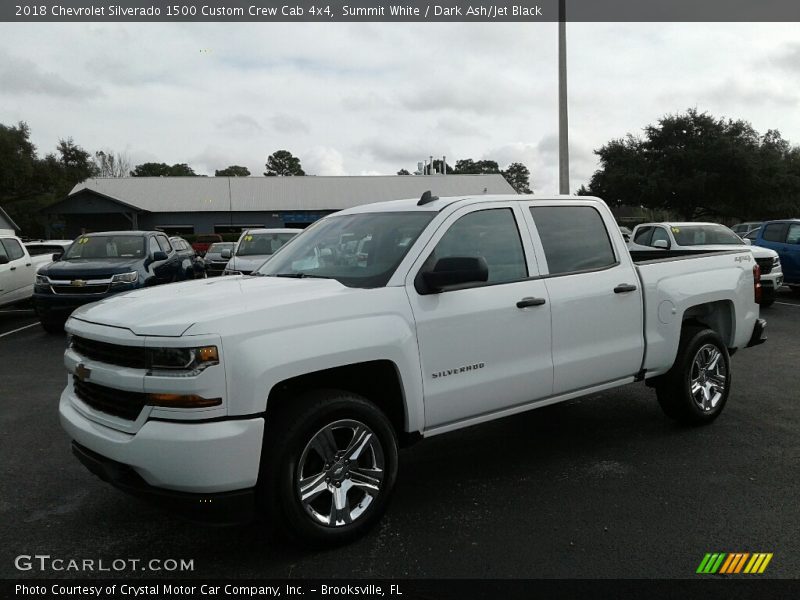 Summit White / Dark Ash/Jet Black 2018 Chevrolet Silverado 1500 Custom Crew Cab 4x4