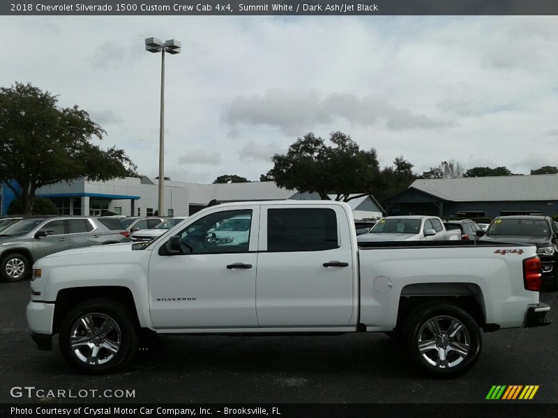 Summit White / Dark Ash/Jet Black 2018 Chevrolet Silverado 1500 Custom Crew Cab 4x4