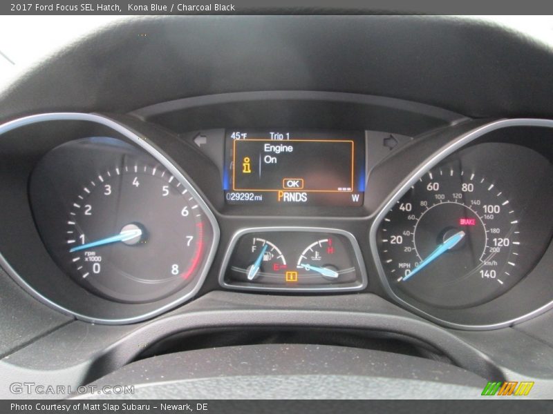 Kona Blue / Charcoal Black 2017 Ford Focus SEL Hatch