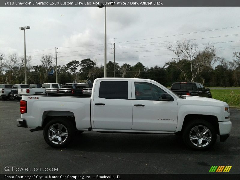 Summit White / Dark Ash/Jet Black 2018 Chevrolet Silverado 1500 Custom Crew Cab 4x4