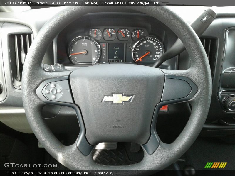 Summit White / Dark Ash/Jet Black 2018 Chevrolet Silverado 1500 Custom Crew Cab 4x4