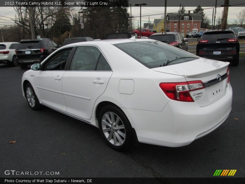 Super White / Light Gray 2012 Toyota Camry Hybrid XLE