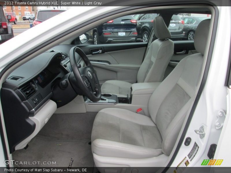 Super White / Light Gray 2012 Toyota Camry Hybrid XLE