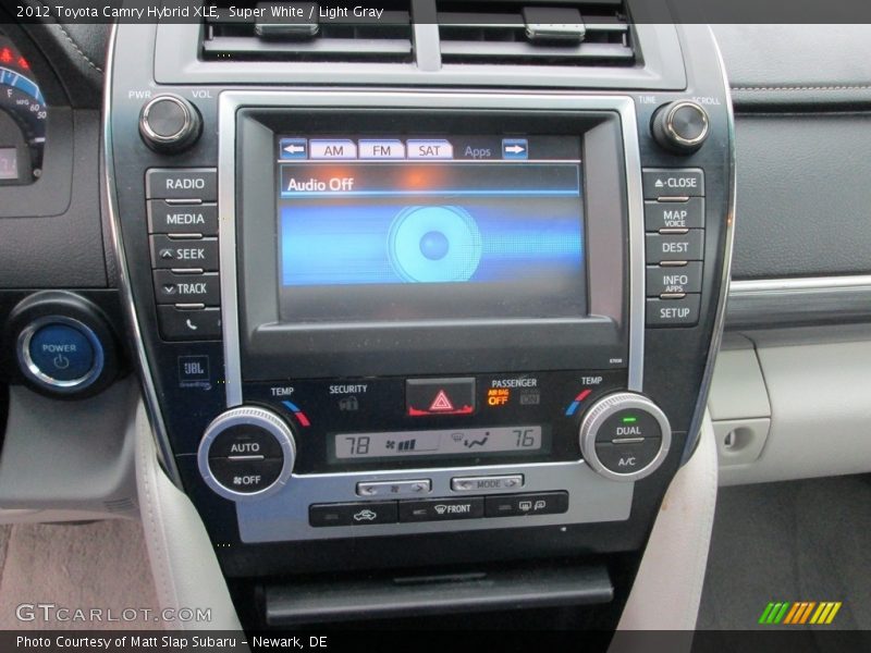 Super White / Light Gray 2012 Toyota Camry Hybrid XLE