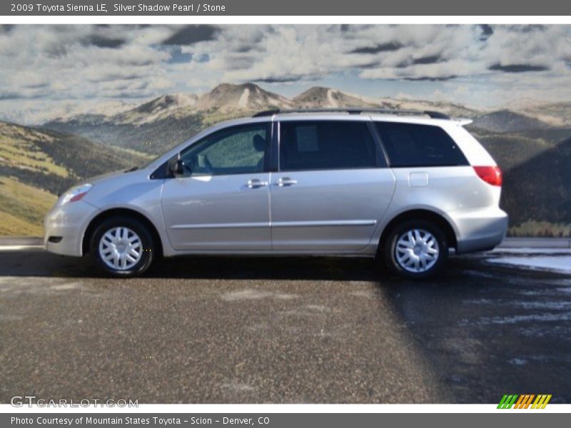 Silver Shadow Pearl / Stone 2009 Toyota Sienna LE