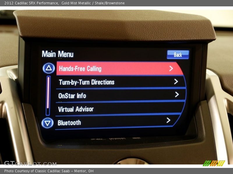 Gold Mist Metallic / Shale/Brownstone 2012 Cadillac SRX Performance