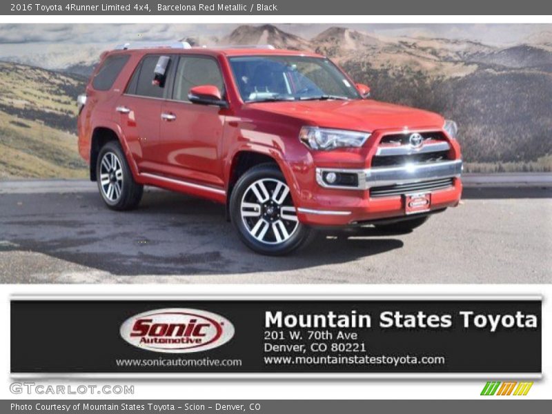 Barcelona Red Metallic / Black 2016 Toyota 4Runner Limited 4x4
