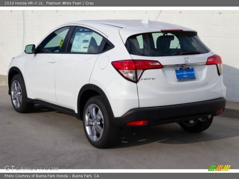 Platinum White Pearl / Gray 2019 Honda HR-V LX
