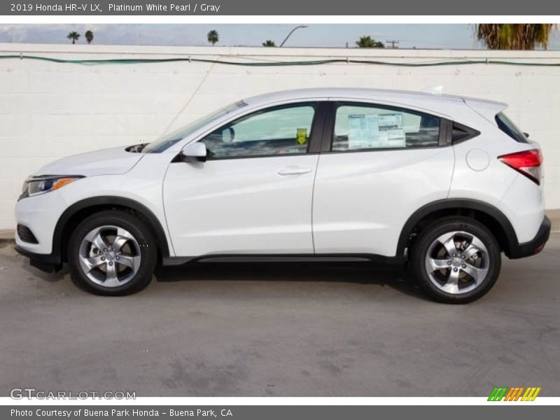 Platinum White Pearl / Gray 2019 Honda HR-V LX