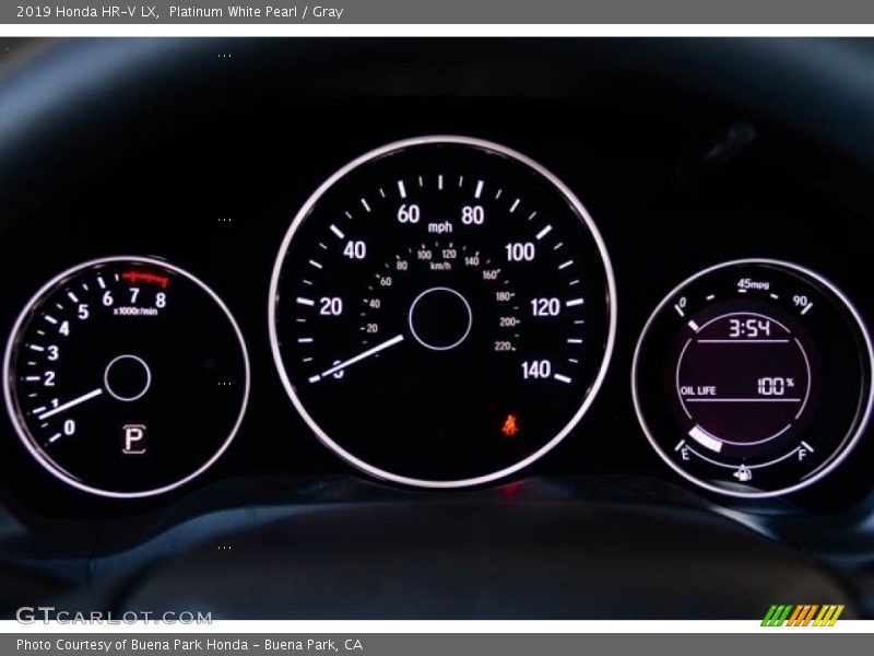 Platinum White Pearl / Gray 2019 Honda HR-V LX