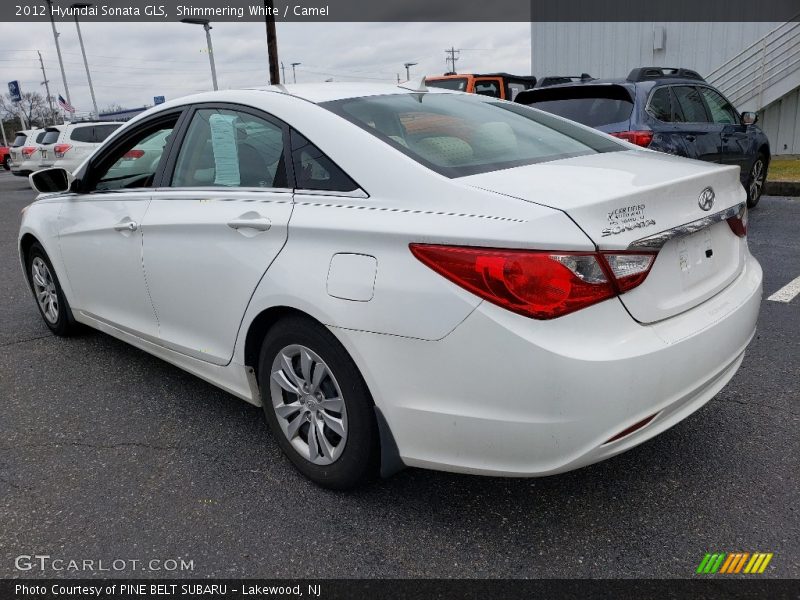 Shimmering White / Camel 2012 Hyundai Sonata GLS