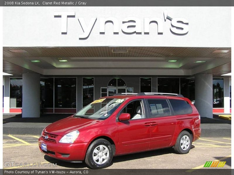Claret Red Metallic / Gray 2008 Kia Sedona LX