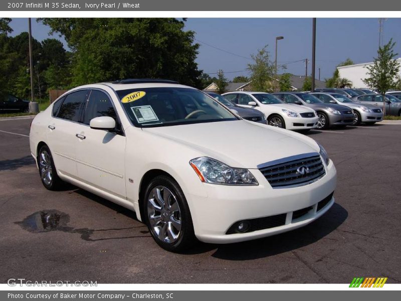 Ivory Pearl / Wheat 2007 Infiniti M 35 Sedan