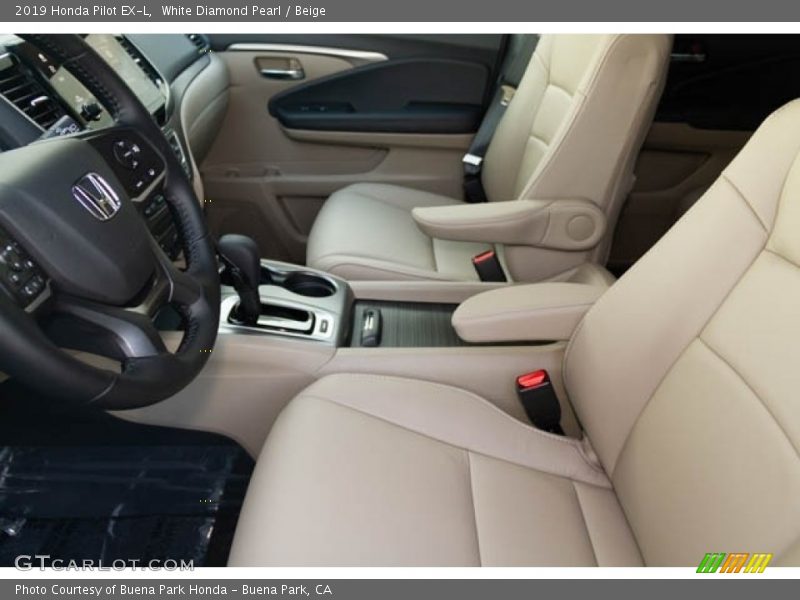 White Diamond Pearl / Beige 2019 Honda Pilot EX-L
