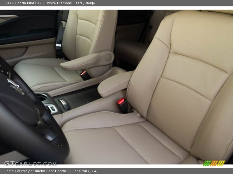 White Diamond Pearl / Beige 2019 Honda Pilot EX-L