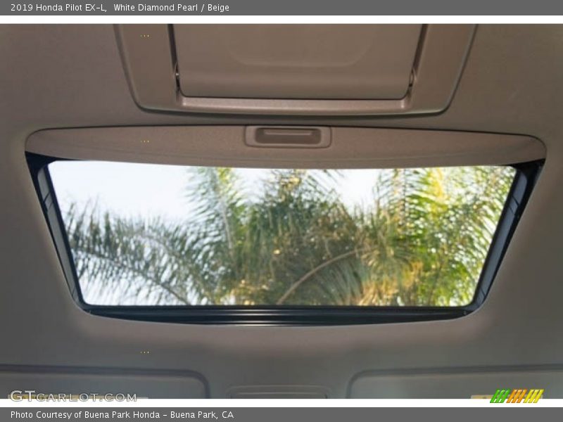 White Diamond Pearl / Beige 2019 Honda Pilot EX-L