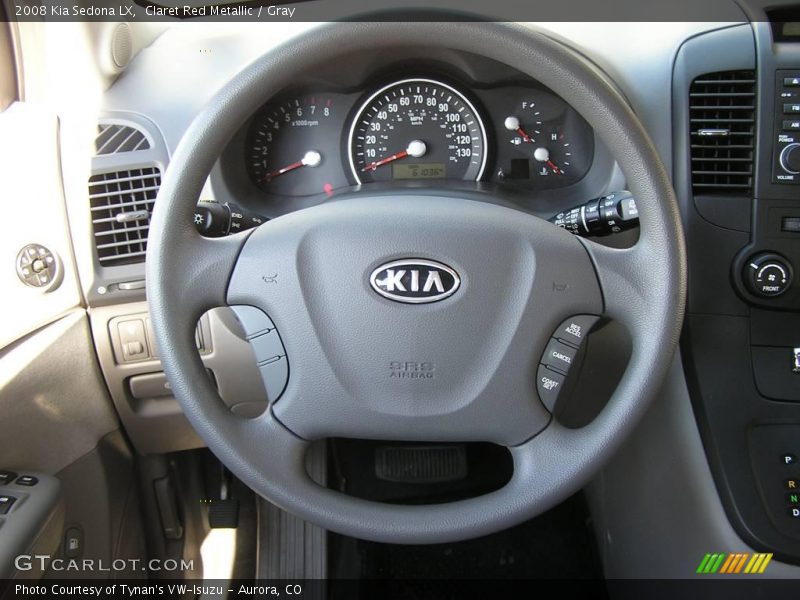 Claret Red Metallic / Gray 2008 Kia Sedona LX