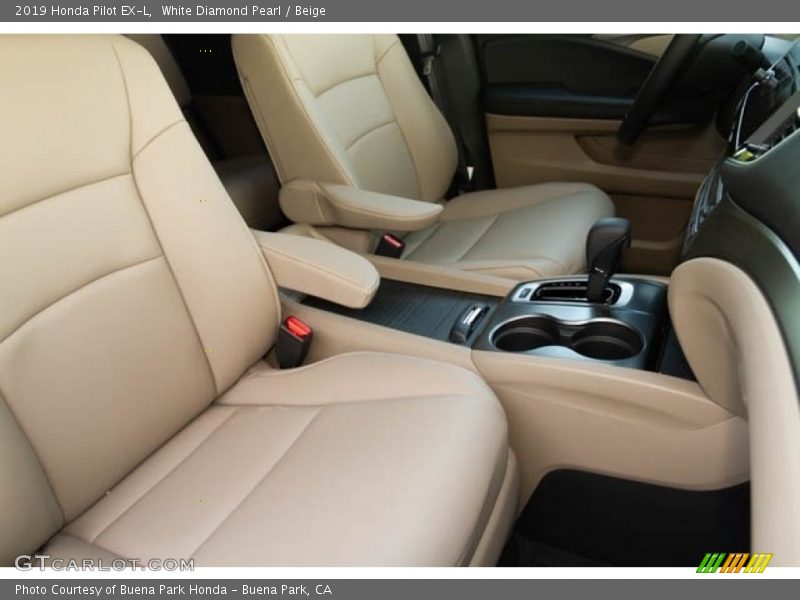 White Diamond Pearl / Beige 2019 Honda Pilot EX-L