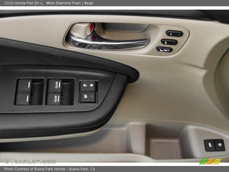 White Diamond Pearl / Beige 2019 Honda Pilot EX-L