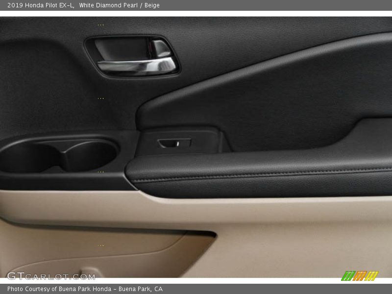 White Diamond Pearl / Beige 2019 Honda Pilot EX-L