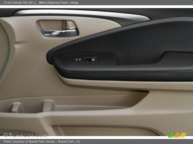White Diamond Pearl / Beige 2019 Honda Pilot EX-L