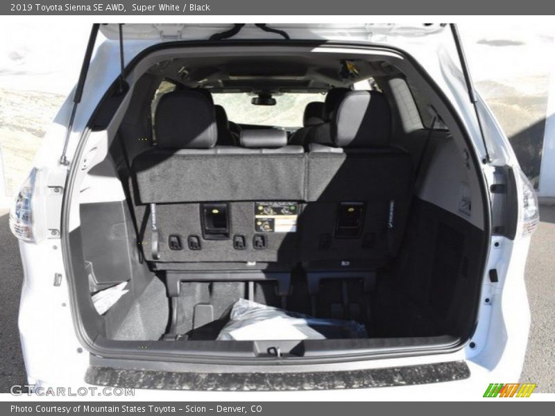 Super White / Black 2019 Toyota Sienna SE AWD
