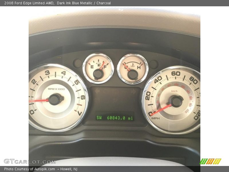 Dark Ink Blue Metallic / Charcoal 2008 Ford Edge Limited AWD