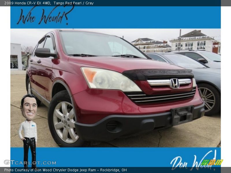 Tango Red Pearl / Gray 2009 Honda CR-V EX 4WD