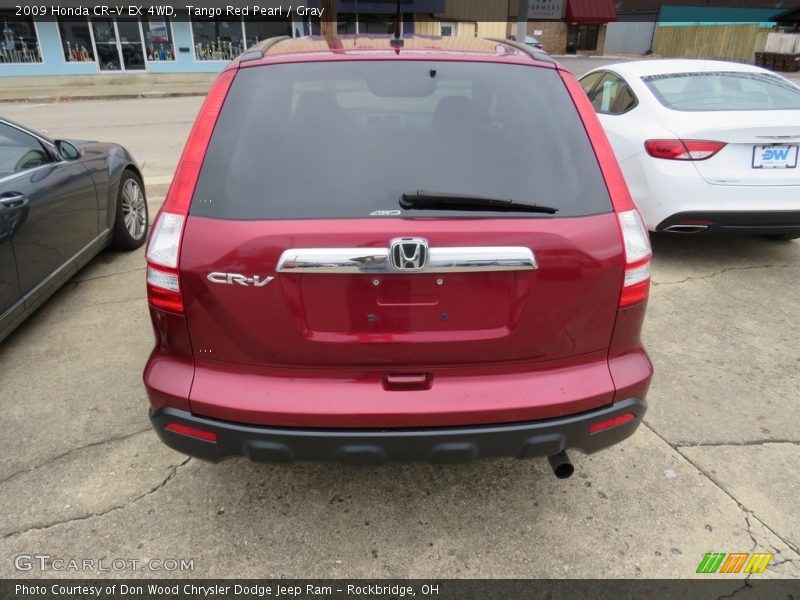 Tango Red Pearl / Gray 2009 Honda CR-V EX 4WD