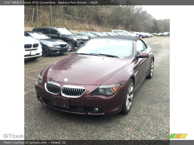 Barbera Red Metallic / Black 2007 BMW 6 Series 650i Convertible