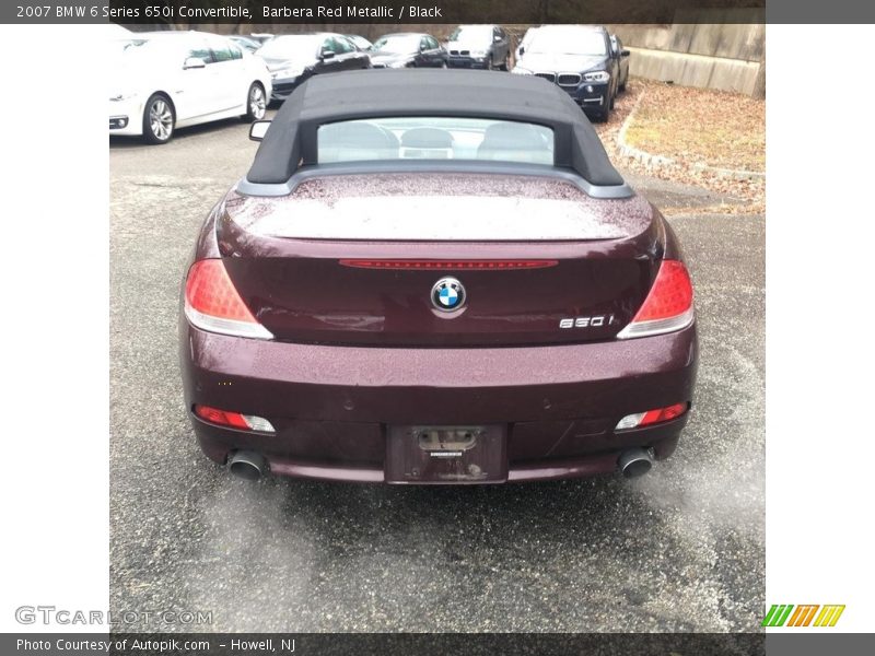 Barbera Red Metallic / Black 2007 BMW 6 Series 650i Convertible