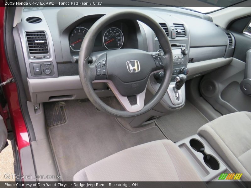 Tango Red Pearl / Gray 2009 Honda CR-V EX 4WD
