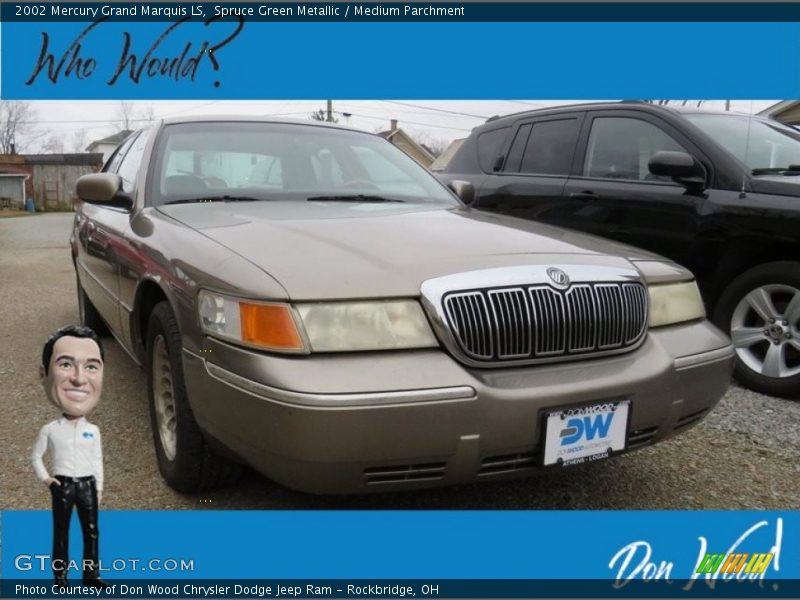 Spruce Green Metallic / Medium Parchment 2002 Mercury Grand Marquis LS