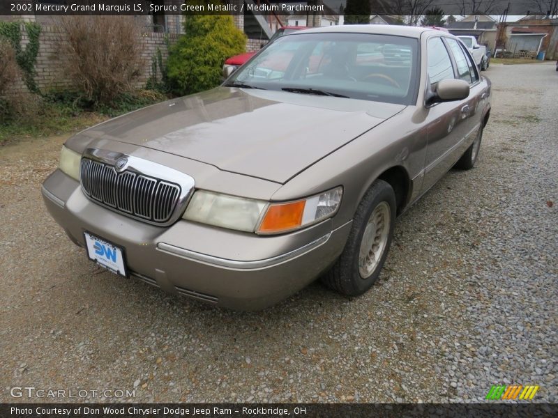 Spruce Green Metallic / Medium Parchment 2002 Mercury Grand Marquis LS