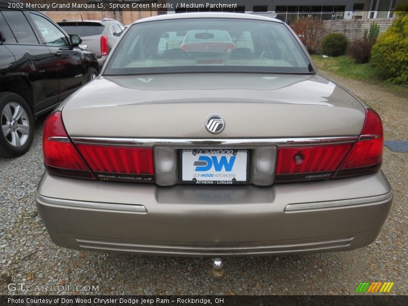 Spruce Green Metallic / Medium Parchment 2002 Mercury Grand Marquis LS