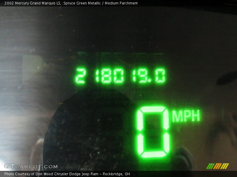 Spruce Green Metallic / Medium Parchment 2002 Mercury Grand Marquis LS