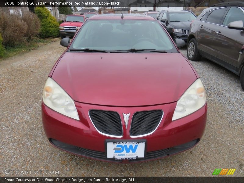 Performance Red Metallic / Ebony Black 2008 Pontiac G6 Sedan