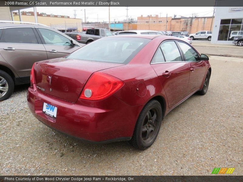 Performance Red Metallic / Ebony Black 2008 Pontiac G6 Sedan