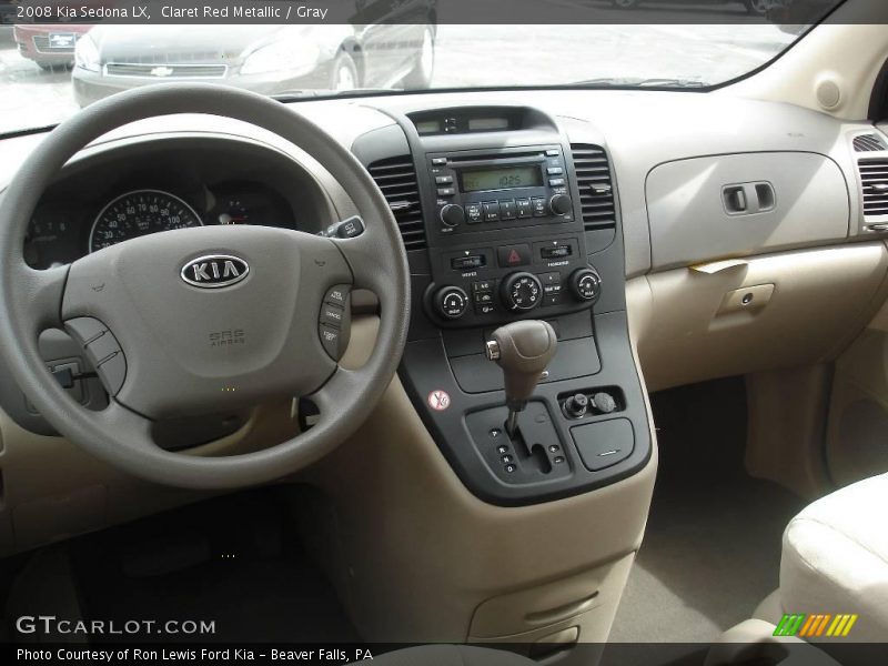 Claret Red Metallic / Gray 2008 Kia Sedona LX