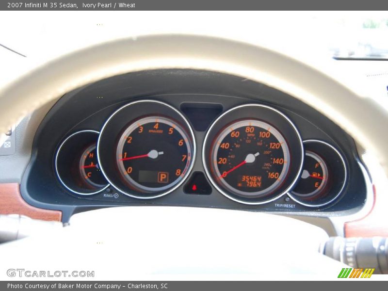 Ivory Pearl / Wheat 2007 Infiniti M 35 Sedan