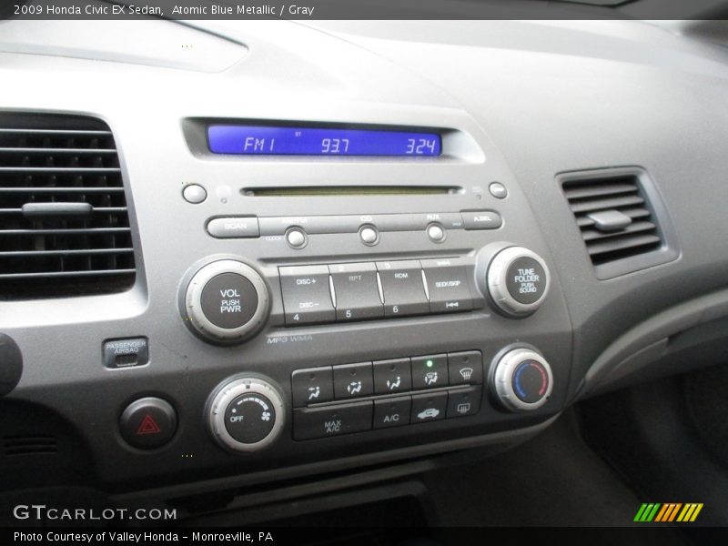 Atomic Blue Metallic / Gray 2009 Honda Civic EX Sedan