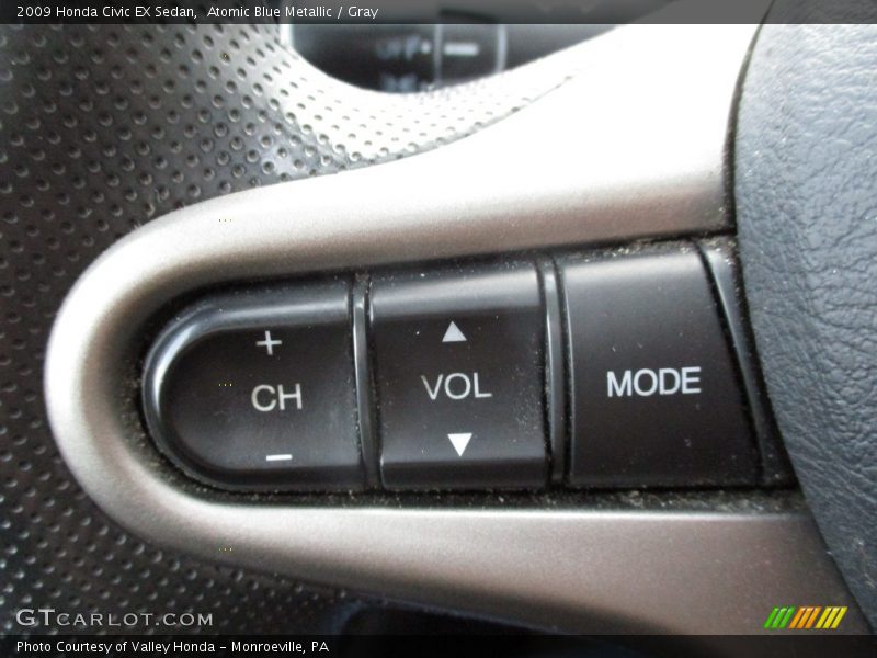 Atomic Blue Metallic / Gray 2009 Honda Civic EX Sedan