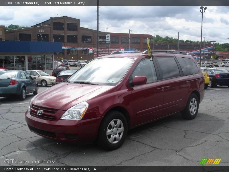 Claret Red Metallic / Gray 2008 Kia Sedona LX